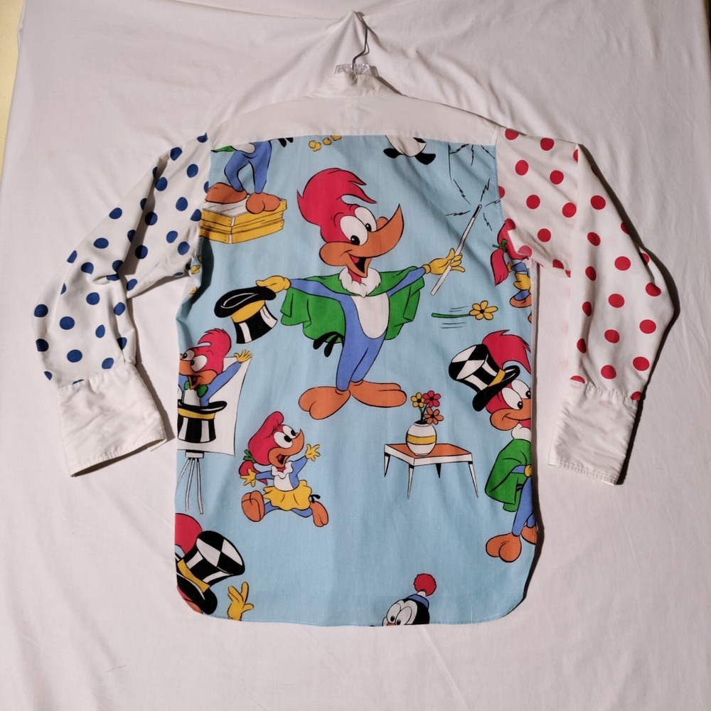 FAVOURBROOK Woody Woodpecker Bespoke Polka Dot Tuxedo Shirt For Restoration